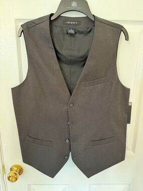 Axist Men's Formal Vest - Size L - Dark Gray